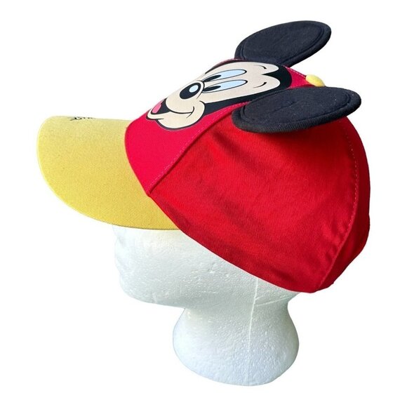 Disney Parks Mickey Mouse Snapback Hat with Ears Youth Kids Red Yellow Black EUC - Picture 6 of 8